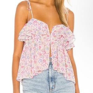 LPA Pink Floral Top Small